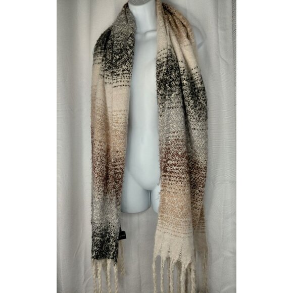 Joy Susan Womens Long Ombre Fringed Scarf - Picture 1 of 4